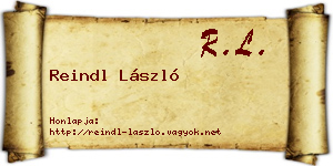Reindl László névjegykártya